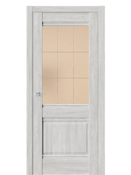 Двери WestStyle  "Ch 6"  Дуб оксфорд/ бронза сатинат ДО