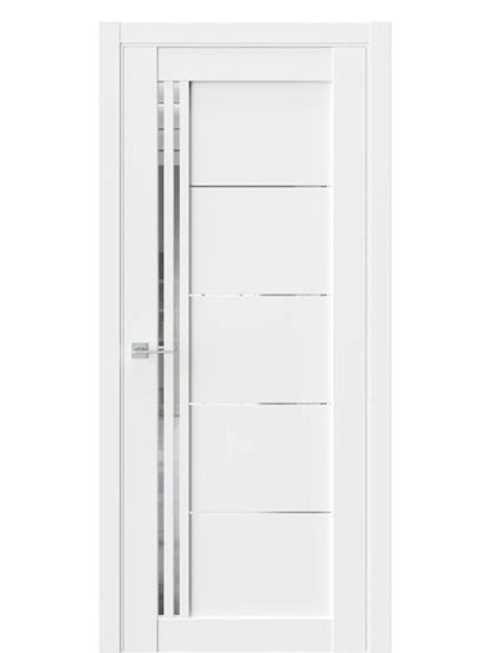 Межкомнатные двери WestStyle  RL 5 Emlayer Белый /Зеркальное стекло ДО