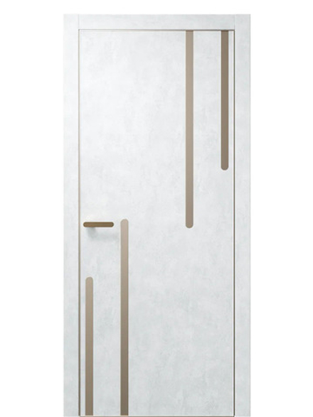 Двери WestStyle  "IN М3" Бетон Лайт /молдинг /алюм.кромка  ДГ
