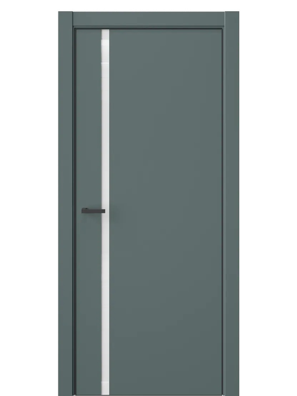 Двери WestStyle  "IN 36" Нефритовый Сад /Аляска Lacobel /алюм.кромка  ДО