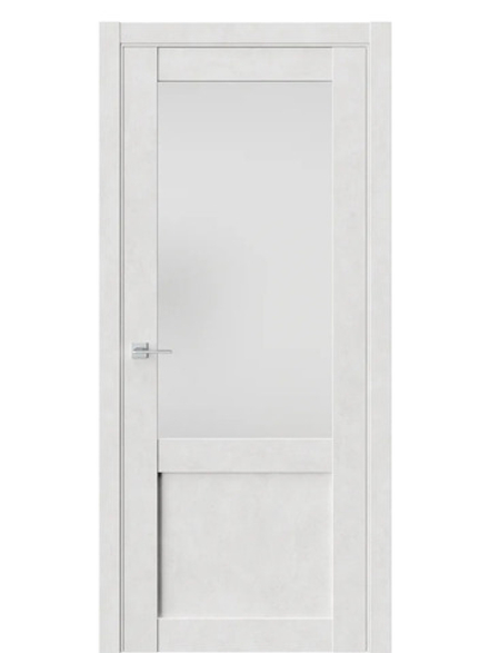 Двери WestStyle  NR4  Бетон Лайт /Белое Сатинат ДО