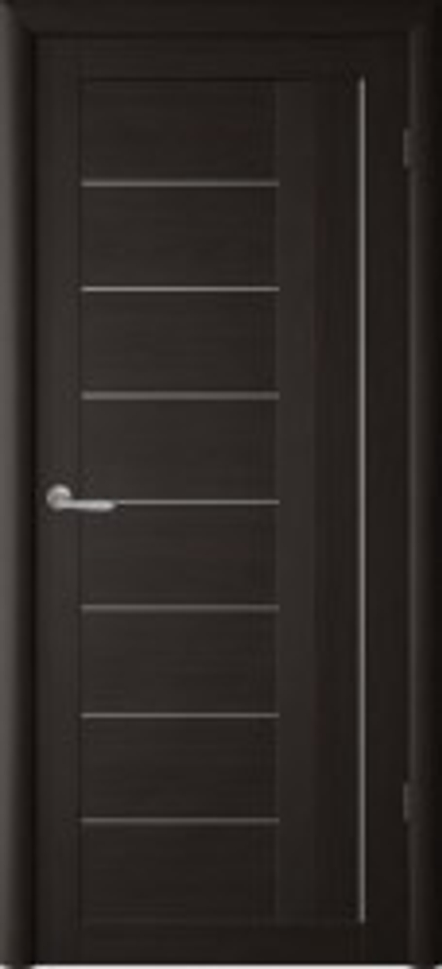 Межкомнатные двери ALBERO "Марсель" Темный Кипарис (ДО) молдинг серебро