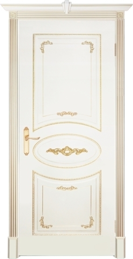 Interne doors "амелия" (дг) слоновая кость/патина золото
