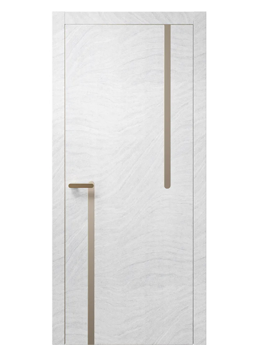 Двери WestStyle  "IN М2" Стоунлайн Лайт /молдинг /алюм.кромка  ДГ