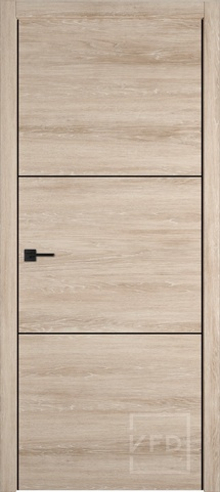 Межкомнатные двери ВФД "URBAN 2" SAND VELLUM/BLACK MOULD/BE (черный молдинг/черная кромка)