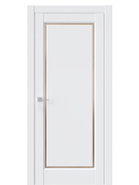 Двери WestStyle  LVT 1 Emlayer Белый/ Бронза Сатинат ДО