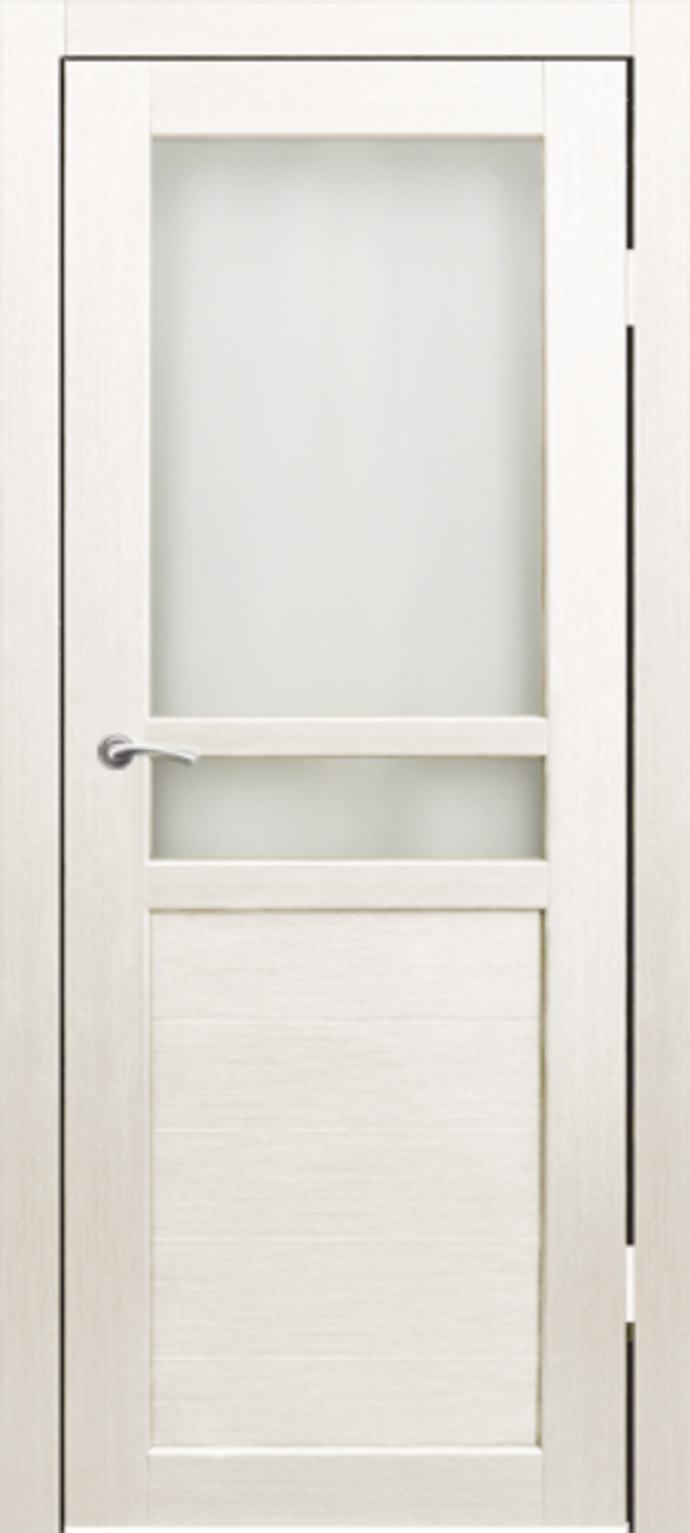 Межкомнатные двери SYNERGY "Фьяно" ДО Дуб молочный (пескоструй/28 стекло)