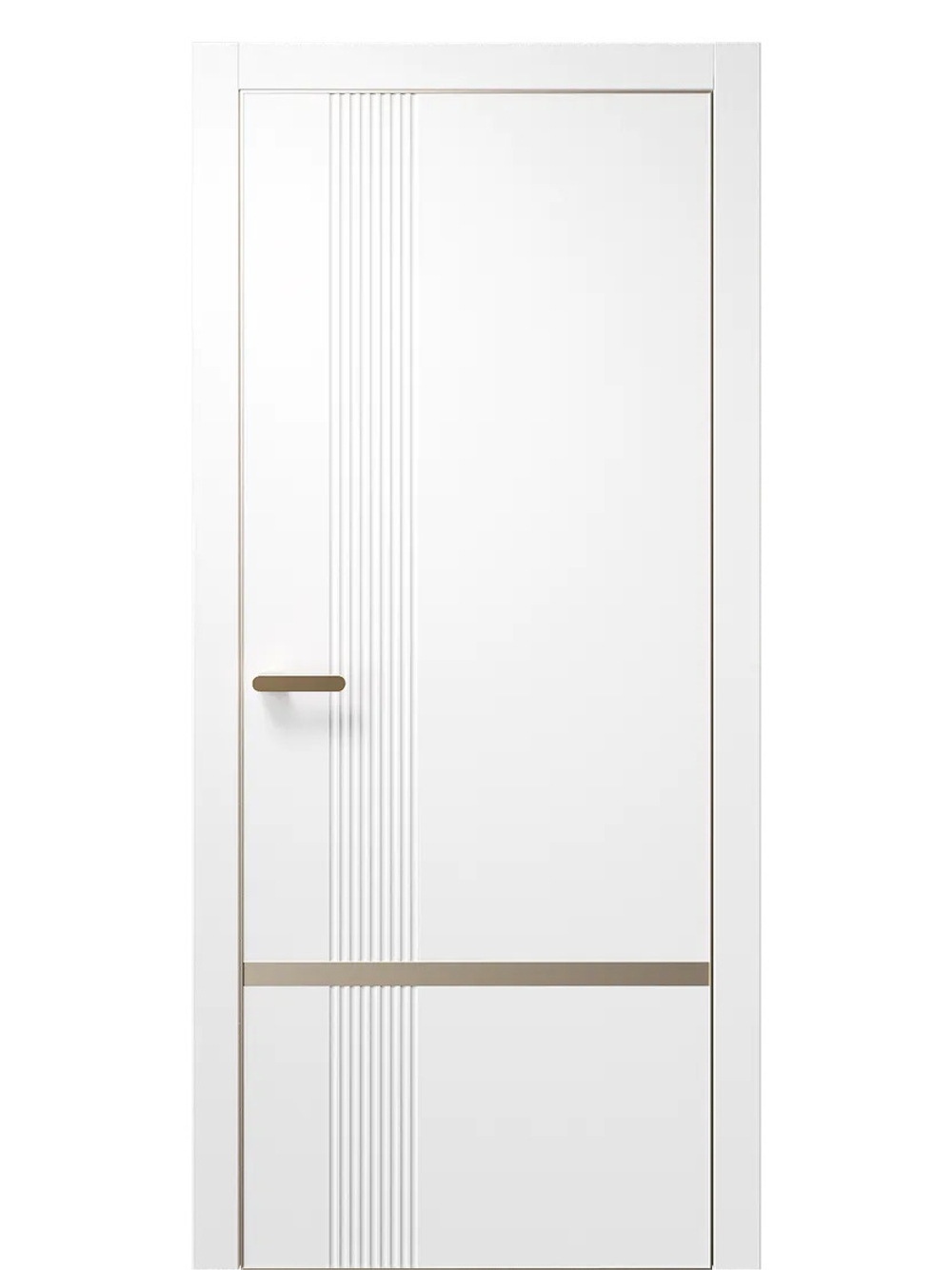 Двери WestStyle  "IN Miavi M" Меринос Белый /молдинг /алюм.кромка  ДГ