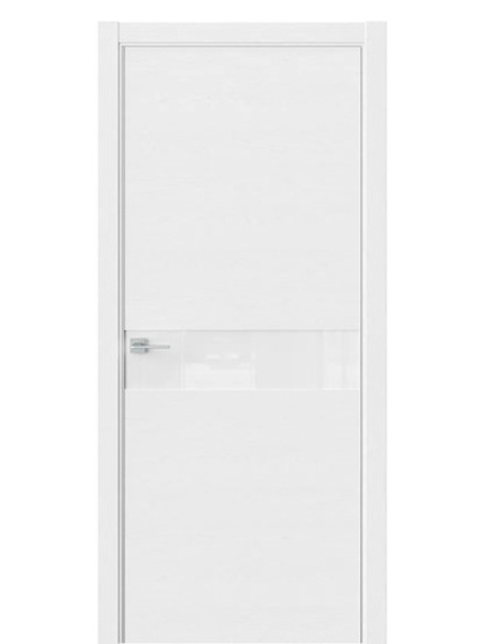 Двери WestStyle  "IN 1" Дуб Винта /Аляска Lacobel /алюм.кромка ДО