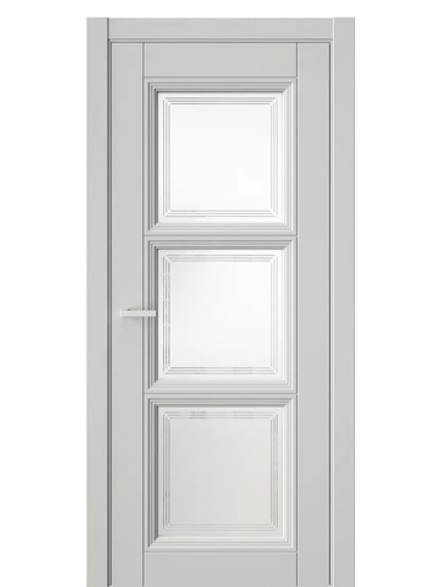 Двери WestStyle  Demiss 6  Серый / белое сатинат ДО