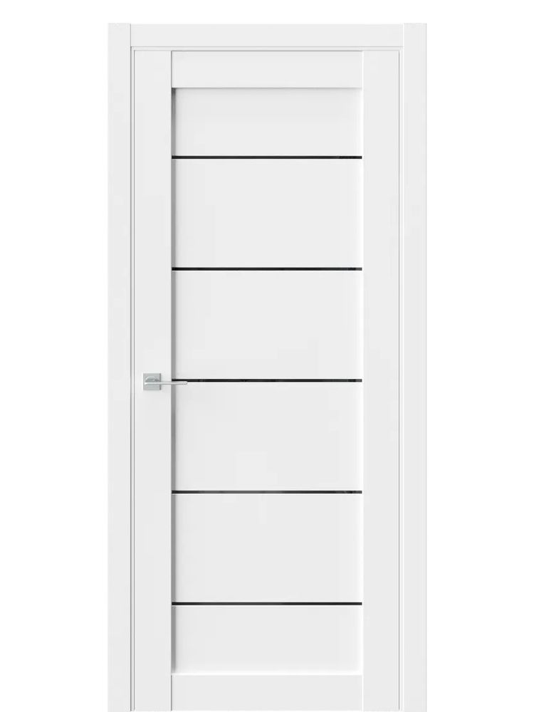 Межкомнатные двери WestStyle  RL 3 Emlayer Белый /Чёрное Lacobel ДО