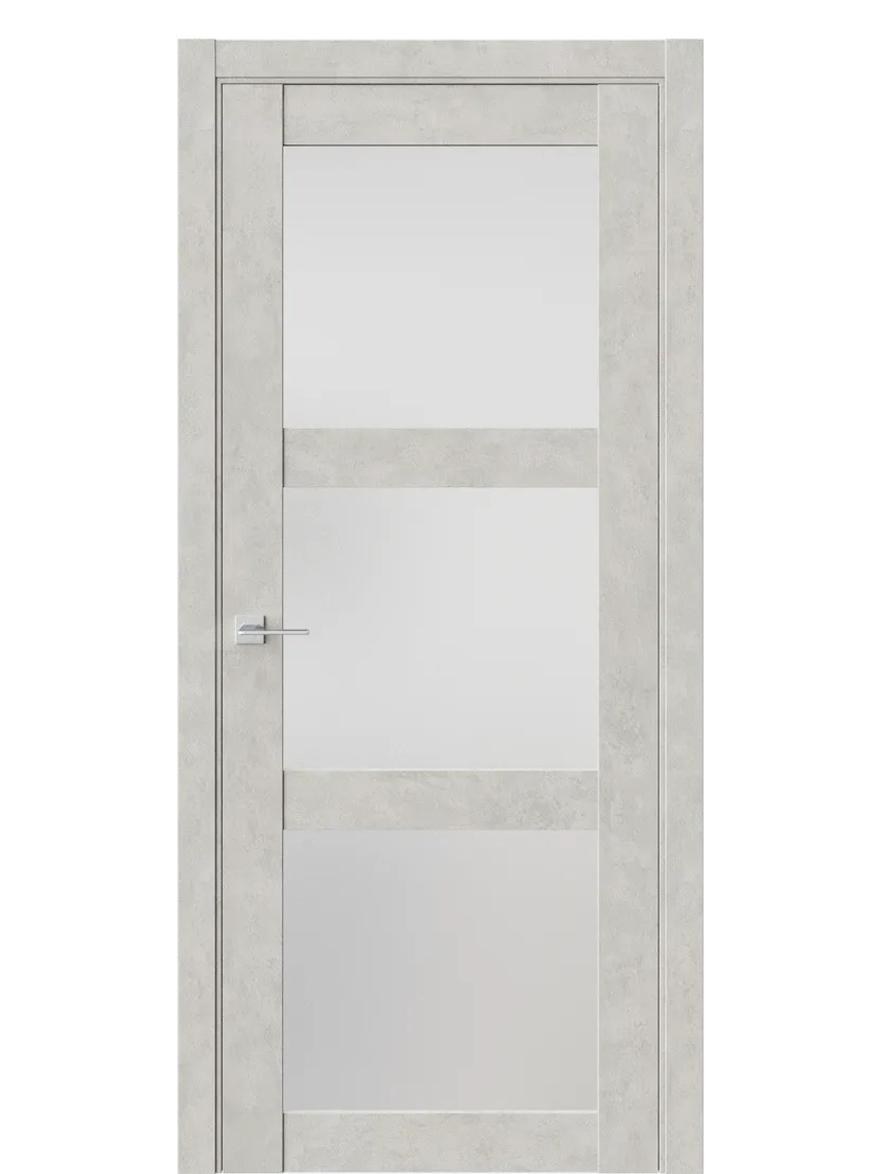 Двери WestStyle  NR6  Бетон Смоки /Белое Сатинат ДО