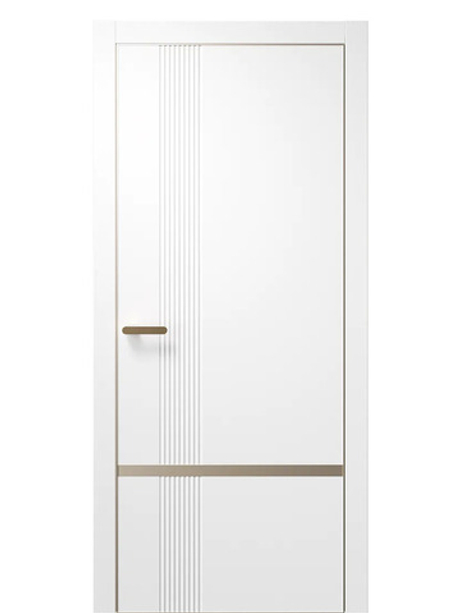 Двери WestStyle  "IN Miavi M" Меринос Белый /молдинг /алюм.кромка  ДГ