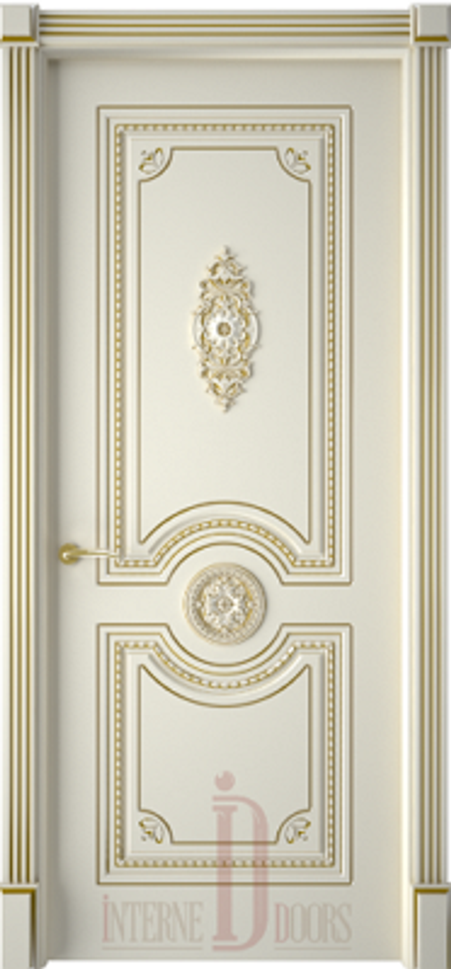 Межкомнатные двери INTERNE DOORS "МОНАКО" (ДГ) Слоновая кость патина золото