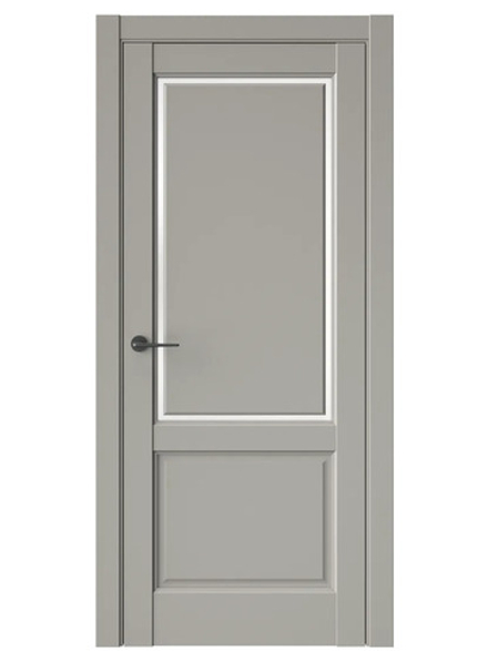 Двери WestStyle  LVT 3Е Пустынное Золото/ Белое Сатинат ДО