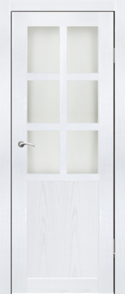 Межкомнатные двери SYNERGY  "Верона 1" ДО Ясень белый (Сатинат матовое)
