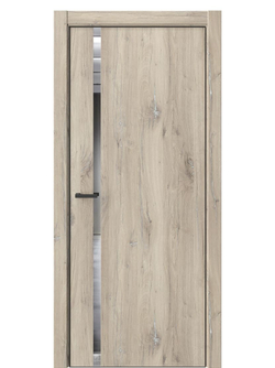 Двери WestStyle  "IN 36" Дуб Мехико /Зеркало /алюм.кромка  ДО