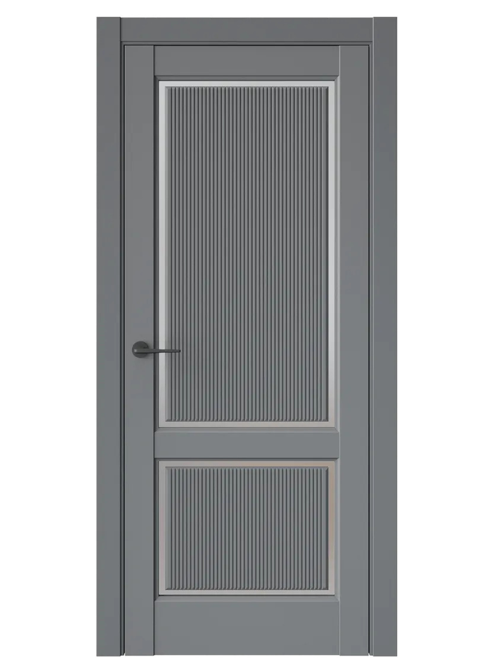 Двери WestStyle  LVT 3 FL Альпийская Ночь/ Белое Сатинат ДО