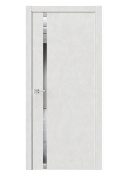 Двери WestStyle  "IN 36" Бетон Лайт /Зеркало /алюм.кромка  ДО