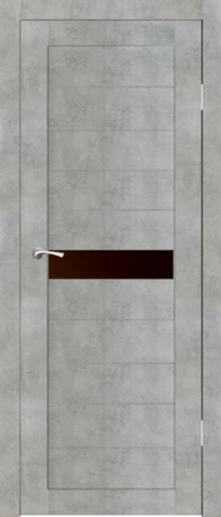 Межкомнатные двери SYNERGY "Примо" ДО Бетон (Лакобель черное)