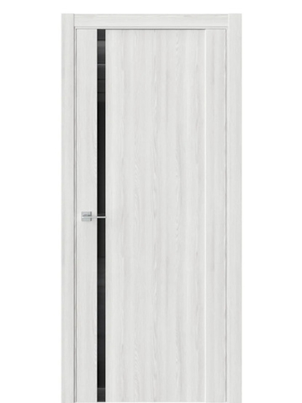 Двери WestStyle F30 Клён айс /Чёрное Lacobel  ДО