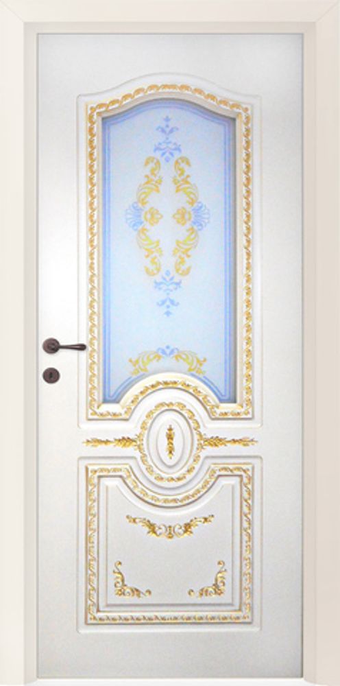 Межкомнатные двери INTERNE DOORS &quot;ДИАМАНТ&quot; (ДО) Слоновая кость/патина золото