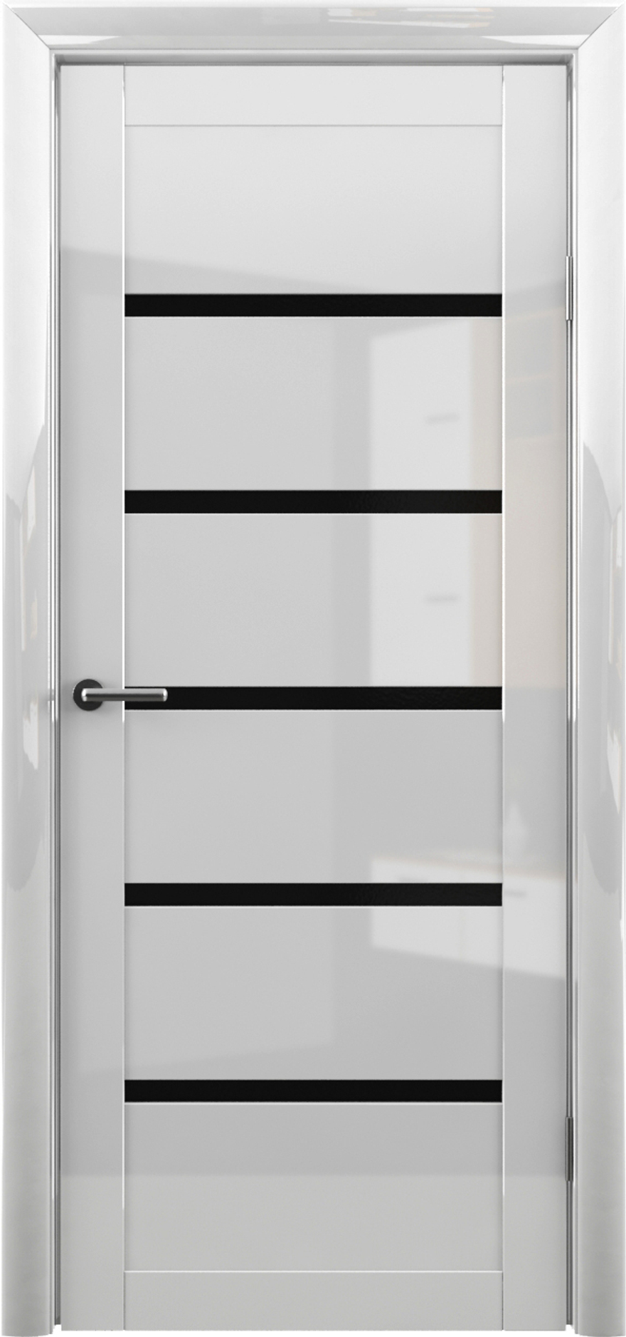 Межкомнатные двери ALBERO "ВЕНА" Глянец Белый/Черный Акрилат (ДО)