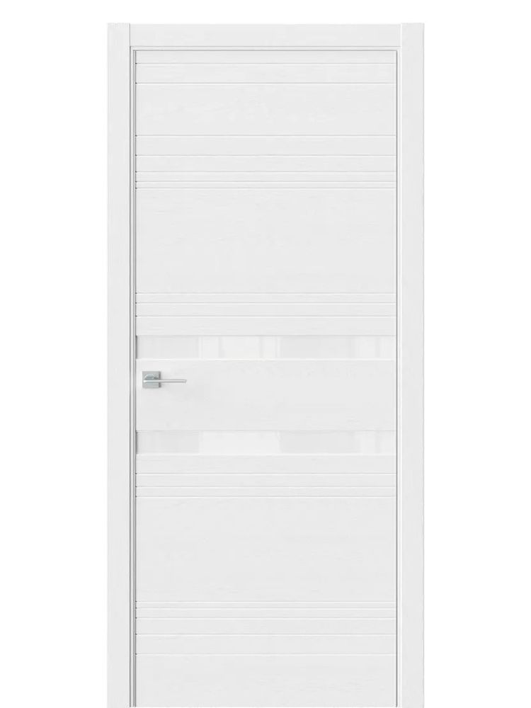 Двери WestStyle  "IN 13" Дуб Винта /Аляска Lacobel /алюм.кромка ДО