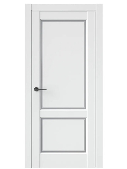 Двери WestStyle  LVT 3 Белая Вуаль/ Графит Сатинат ДО