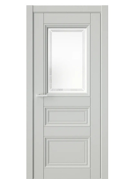 Двери WestStyle  Demiss 12  Серый / белое сатинат ДО