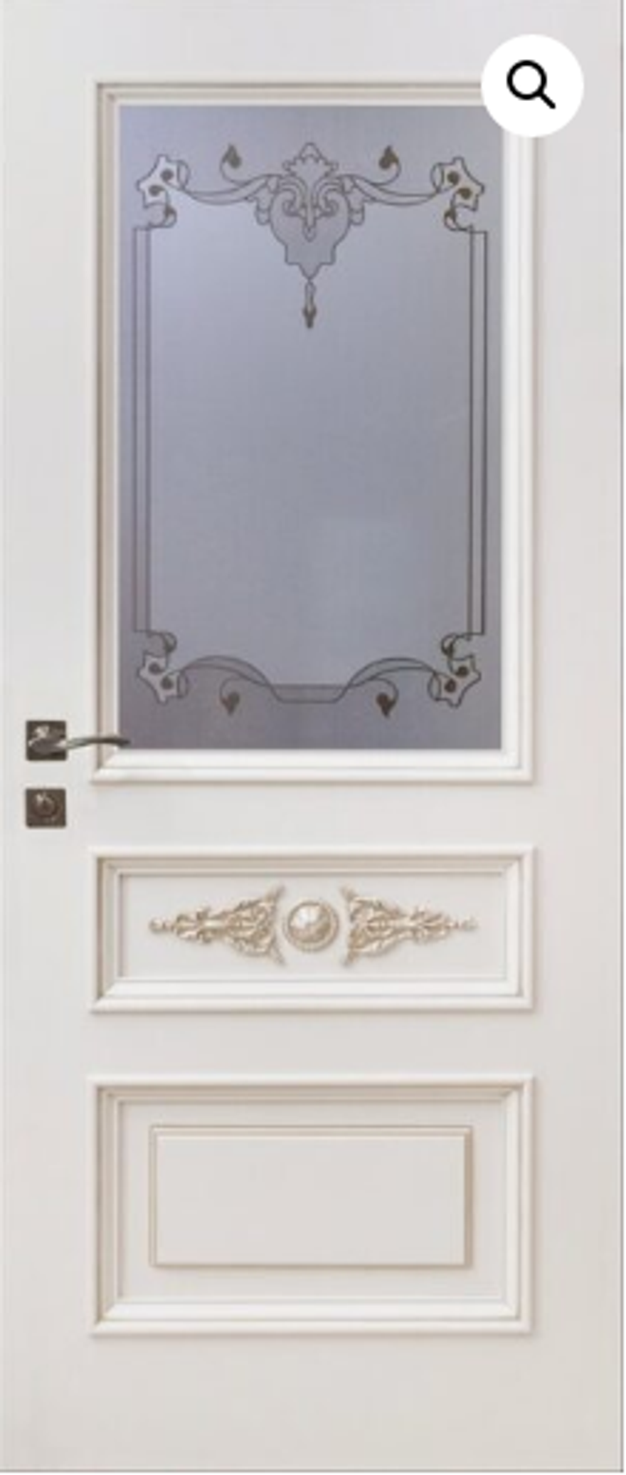 Межкомнатные двери INTERNE DOORS "КАРДИНАЛ" Багет (ДО) Слоновая кость эмаль/патина шампань