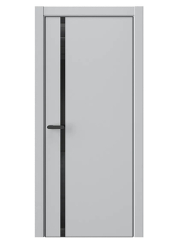 Двери WestStyle  "IN 36" Агатовое Сияние /Чёрное Lacobel /алюм.кромка  ДО