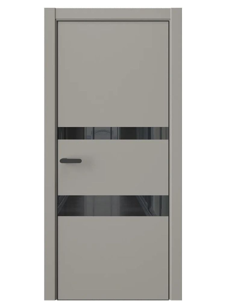 Двери WestStyle  "IN 16" Пустынное Золото /Чёрное Lacobel /алюм.кромка  ДО