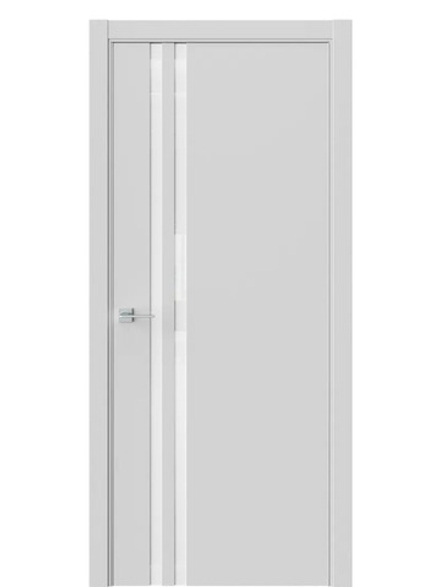 Двери WestStyle  "IN 37" EmLayer Серый /Аляска Lacobel /алюм.кромка  ДО