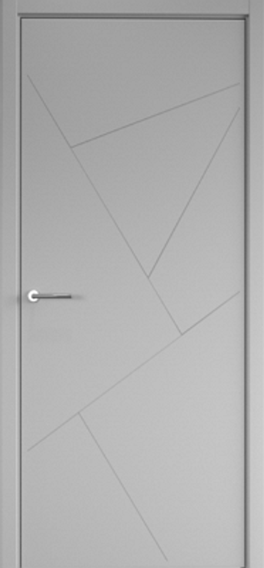 Межкомнатные двери ALBERO "Геометрия 2"(С защелкой магнитной) Эмаль Серый (ДГ)