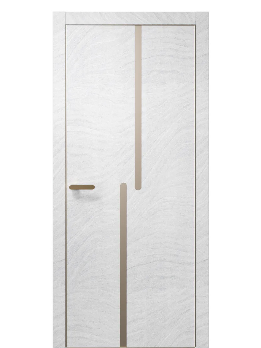 Двери WestStyle  "IN М2.2" Стоунлайн Лайт /молдинг /алюм.кромка  ДГ