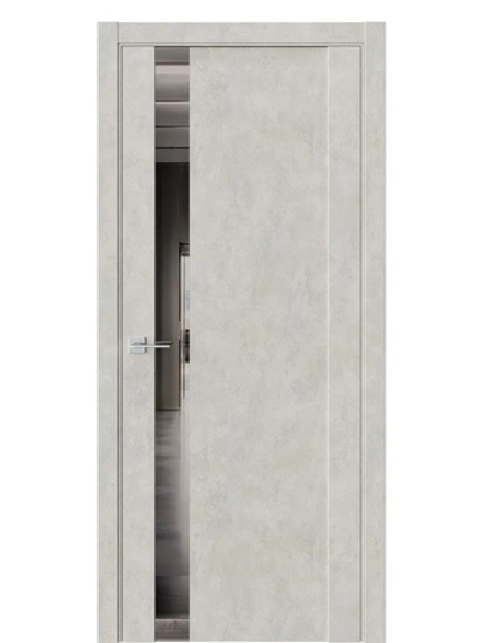 Двери WestStyle F28 Бетон смоки /Зеркало графит  ДО