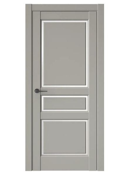 Двери WestStyle  LVT 5 Пустынное Золото/ Белое Сатинат ДО