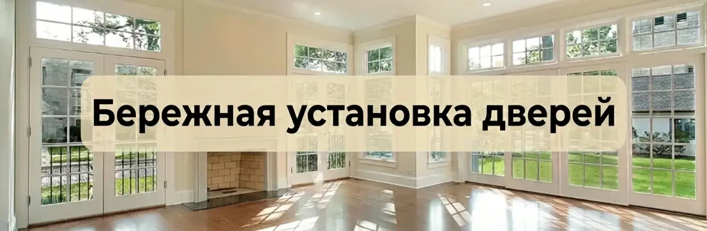 Бережная установка дверей (картинка)