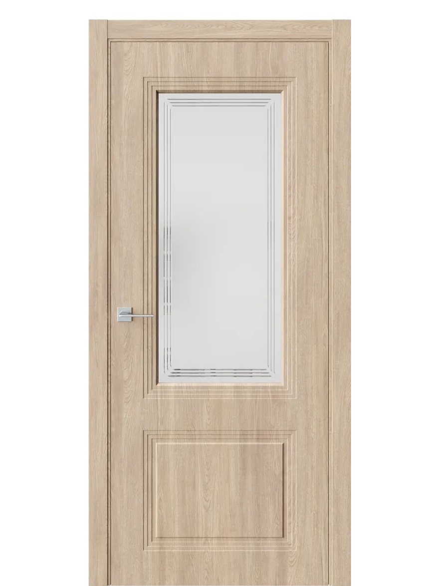 Двери WestStyle  Monte 4 Брандо /Белое Сатинат ДО