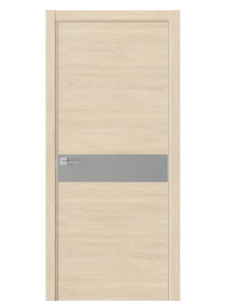 Двери WestStyle  "IN 1" Сенди /Зеркало сатин графит /алюм.кромка  ДО