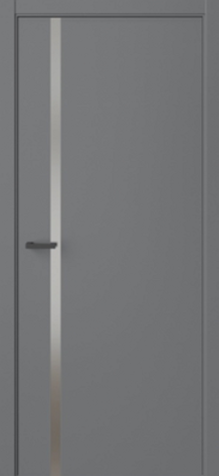 Межкомнатные двери WestStyle "Стелла 3" Альпийская ночь (Soft Touch) Зеркало сатин графит