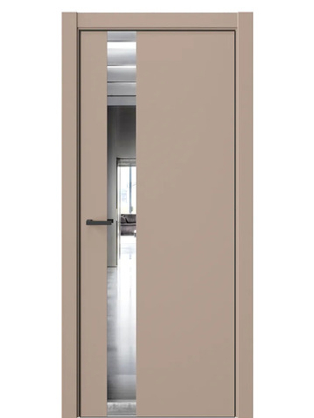 Двери WestStyle  "IN 2" Гляссе /Зеркало /алюм.кромка  ДО