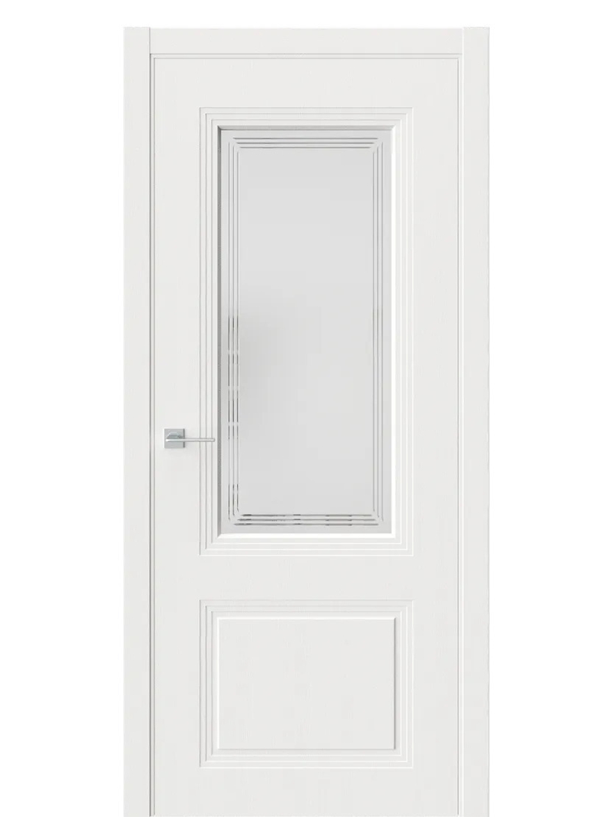 Двери WestStyle  Monte 4 Белое Дерево /Белое Сатинат ДО