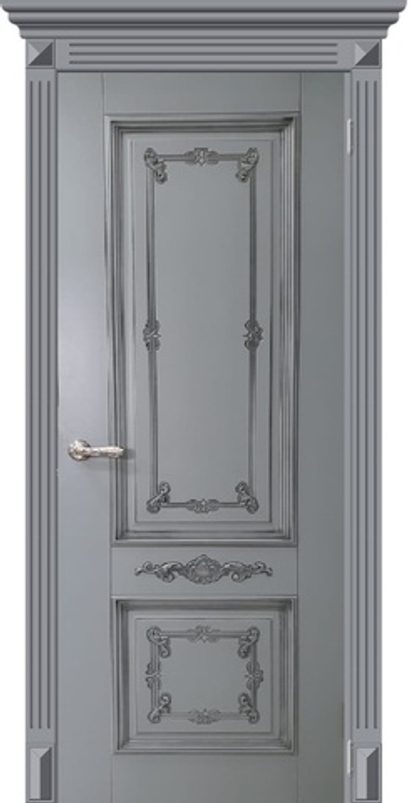 Межкомнатные двери INTERNE DOORS "CASTELLO" Багет-31 (ДГ) RAL 7040 Патина черная