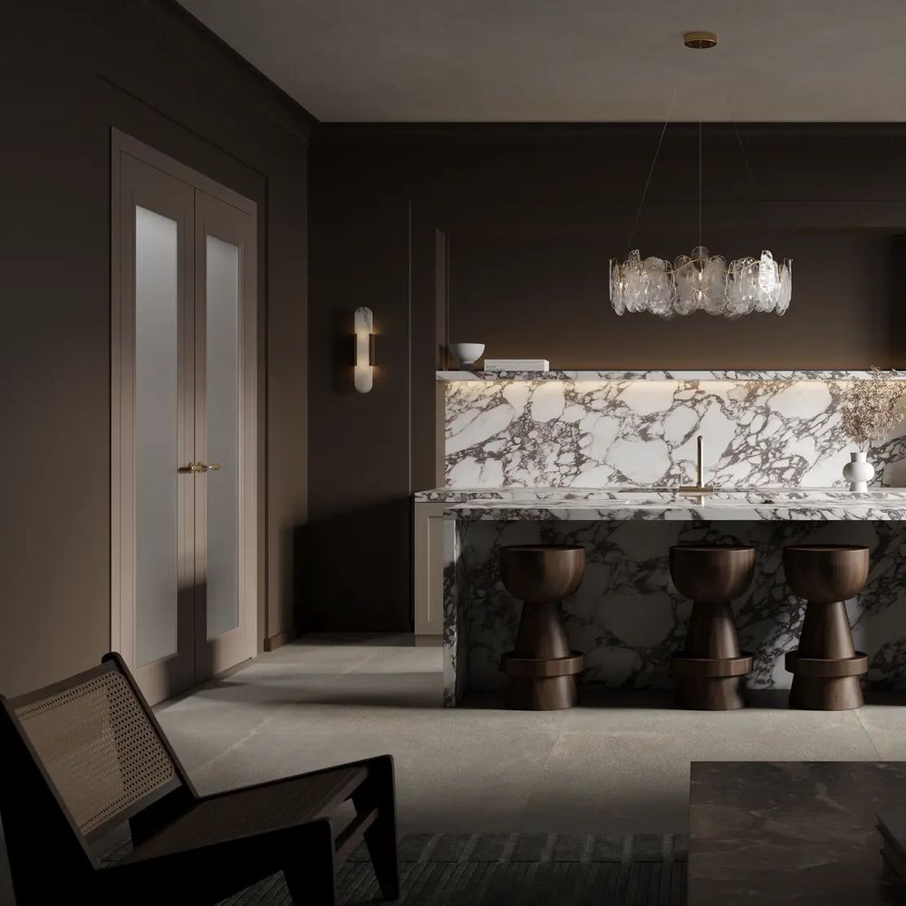 Двери WestStyle Eliss 2 Альпийская ночь /белое сатинат  ДО