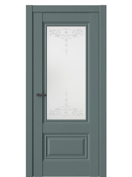 Двери WestStyle  "Ch 8"  Нефритовый сад/ белое сатинат ДО