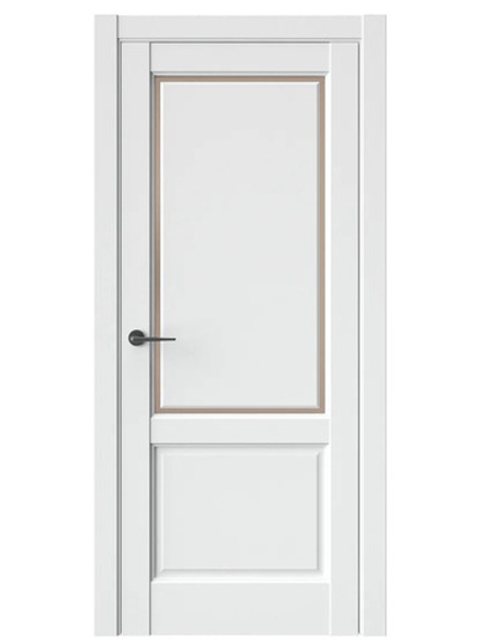 Двери WestStyle  LVT 3Е Белая Вуаль/ Бронза Сатинат ДО