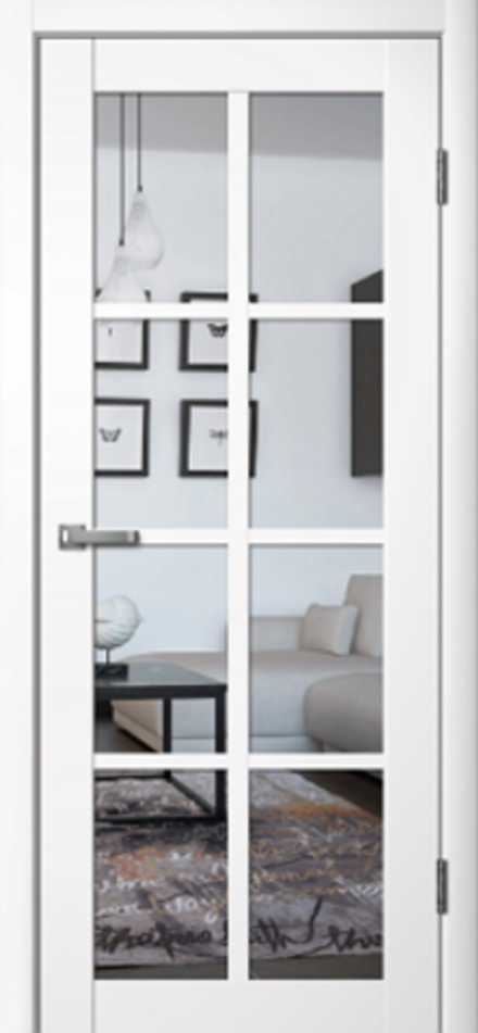 Межкомнатные двери LIDMAN ЭМАЛИТ 271 ДО чс/б/зерк Белый