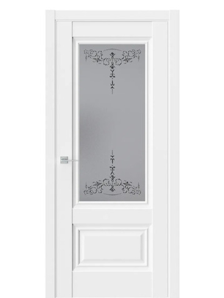 Двери WestStyle  "Ch 8"  Emlayer белый/ графит сатинат ДО
